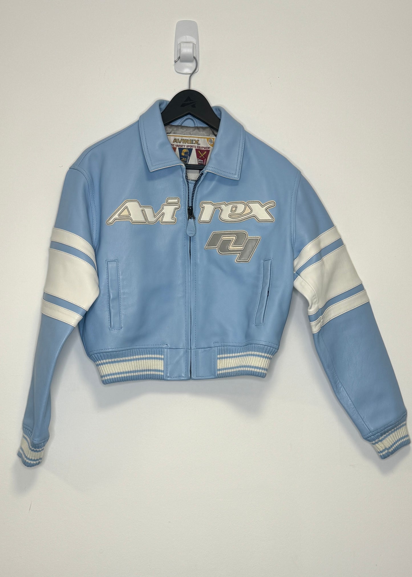 AVIREX CROPPED LEGENDS JACKET (SKY BLUE/WHITE)