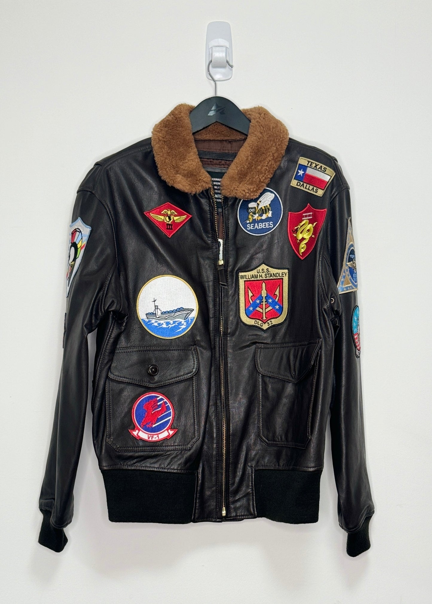 AVIREX G-1 FLIGHT LEATHER JACKET (BROWN)