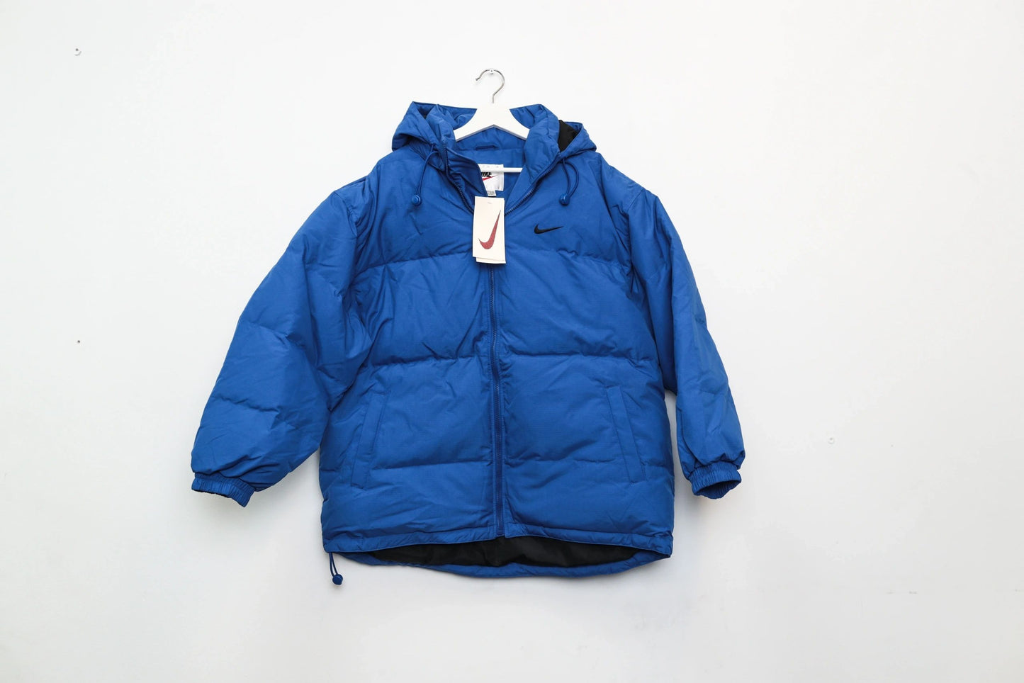 Nike Retro Puffer Coat With Hood Blue Large