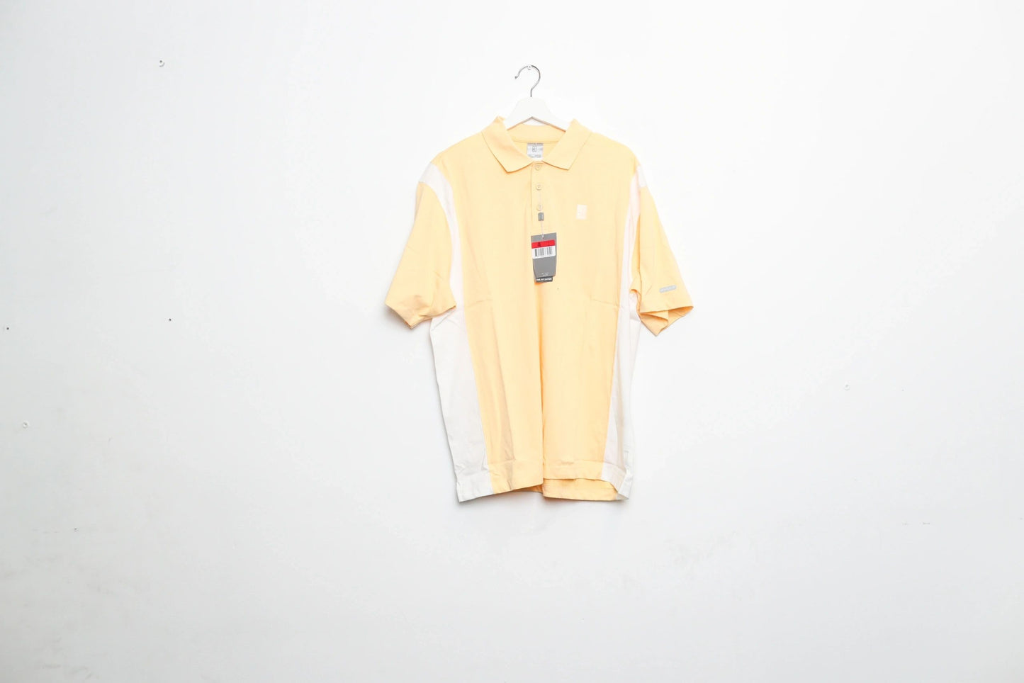 Nike Polo T-Shirt Yellow/White Large