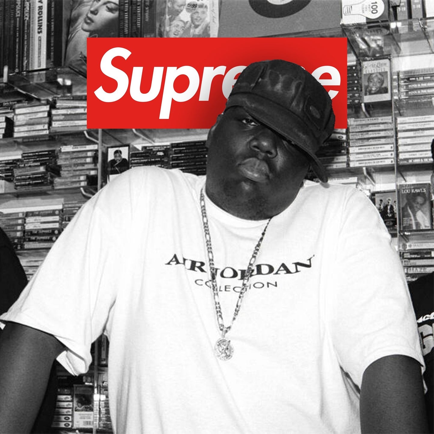 SUPREME X JORDAN X NOTORIOUS B.I.G T-SHIRT - (White)