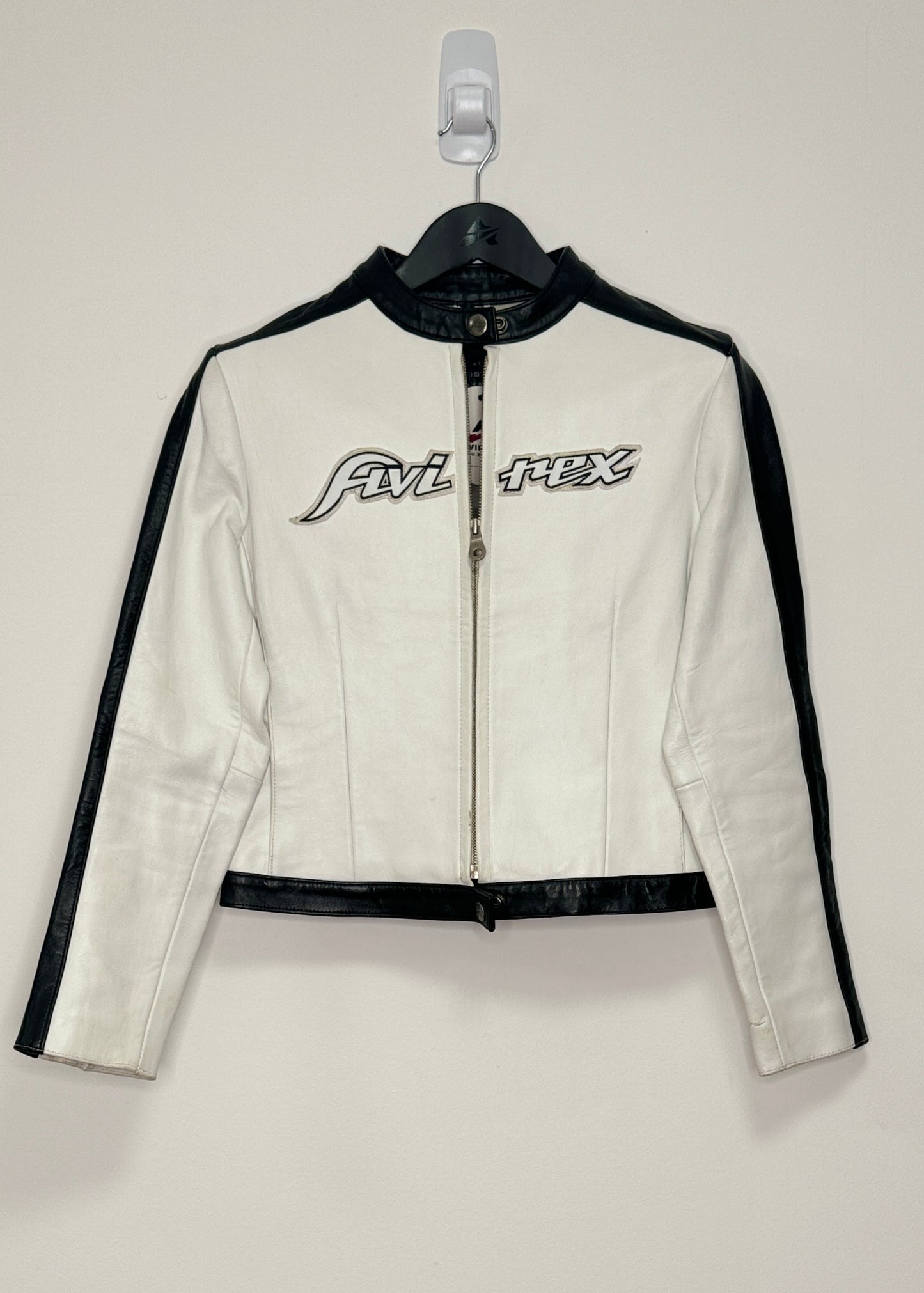 AVIREX Biker Jacket (White/Black) – Vintage for Women