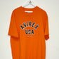 AVIREX Malmstrom T-Shirt (ORANGE) - LEATHER EMBROIDERY